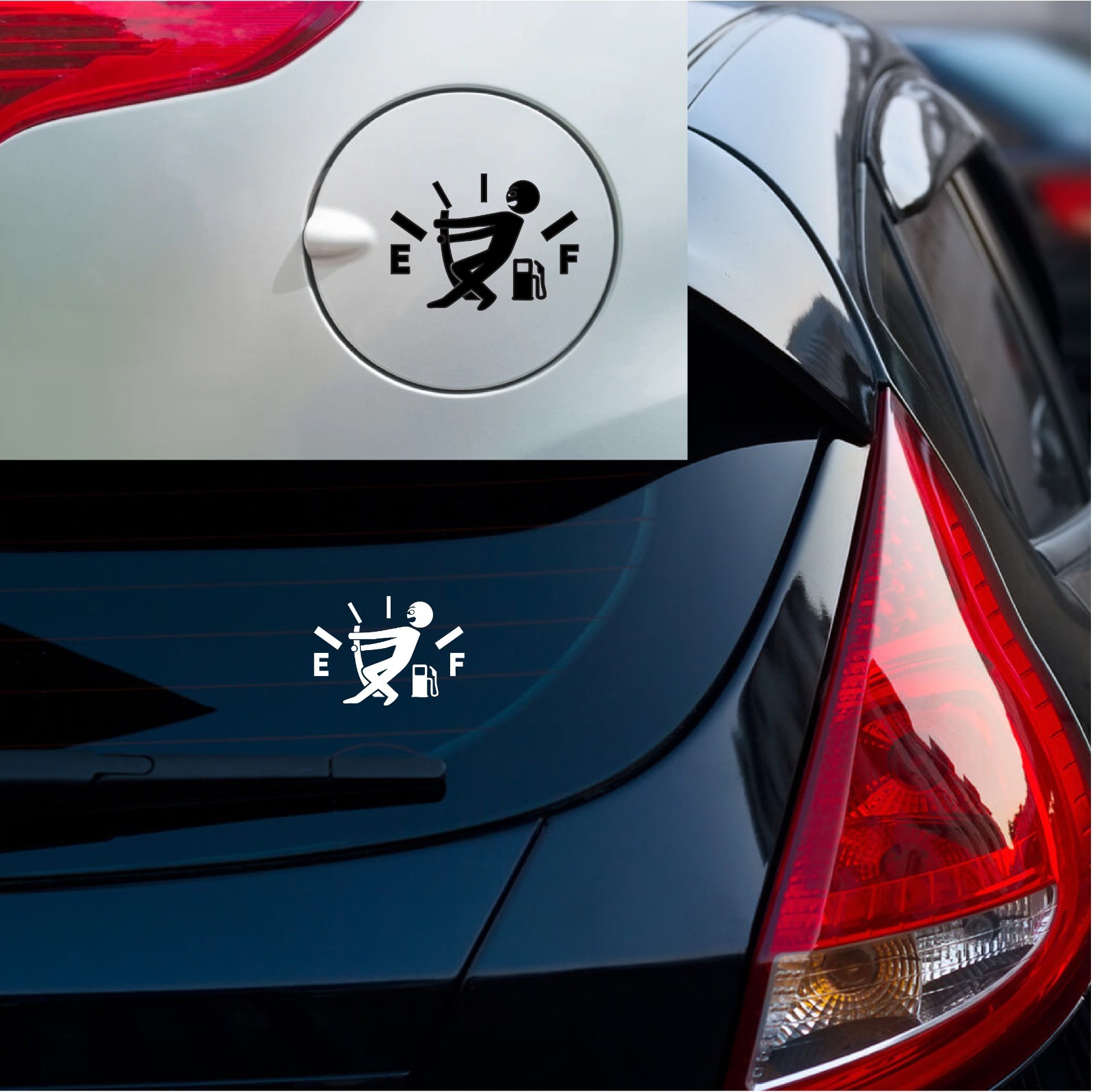 Funny Fuel Gauge Car Sticker – Low Gas Tank Empty Gauge Decal for Vehicle