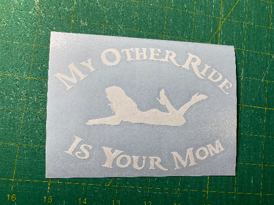 My Other Ride Is Your Mom Vinyl Decal – 30+ Colors