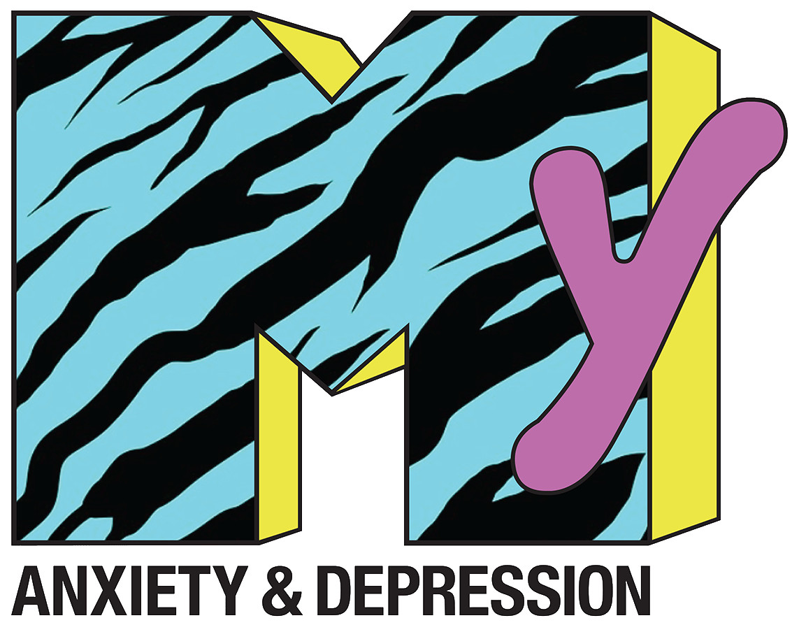 MTV sticker My anxiety and depression weatherproof bumper vinyl decal