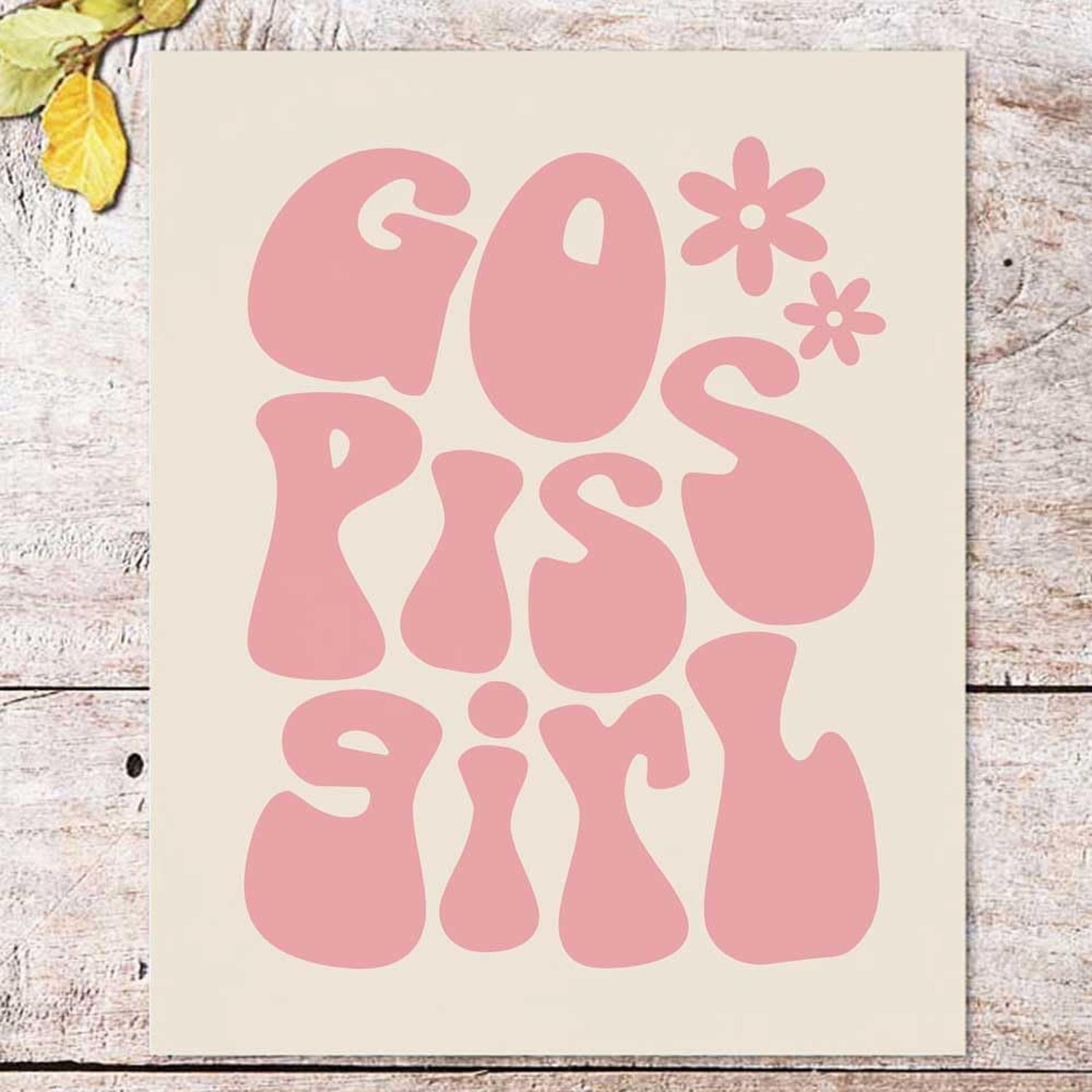 Go Piss Girl Wall Art Trendy Wall Art Funny Cute Gift Idea Apartment Decor Pi…