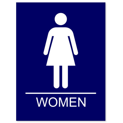 WOMEN Bathroom Sign sticker decal 5" x 8"