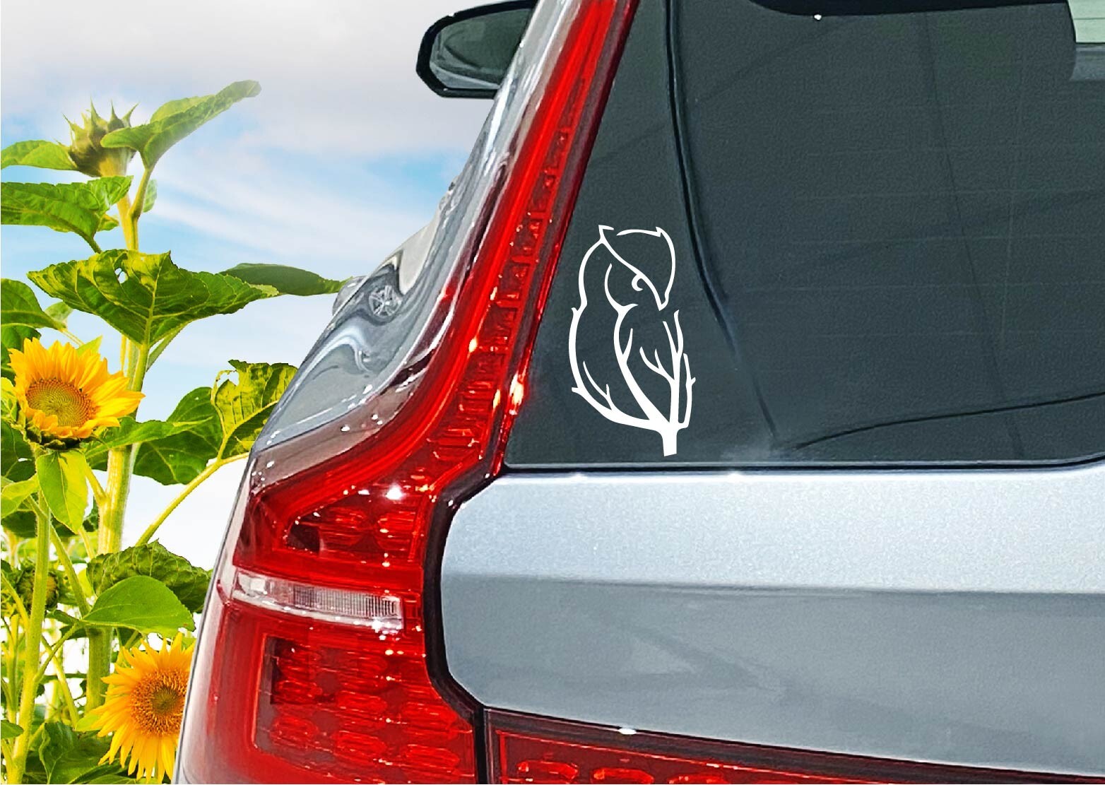 Owl Branches Decal Sticker Car Decor Wildlife Bird Owls Tree Pet Wise Woods Life