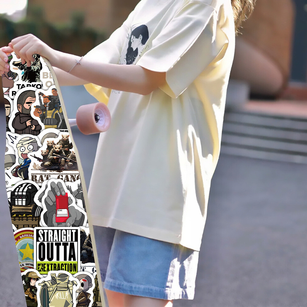 100Pcs Escape from Tarkov Sticker for Teens Girls Scrapbooking Water Bottles