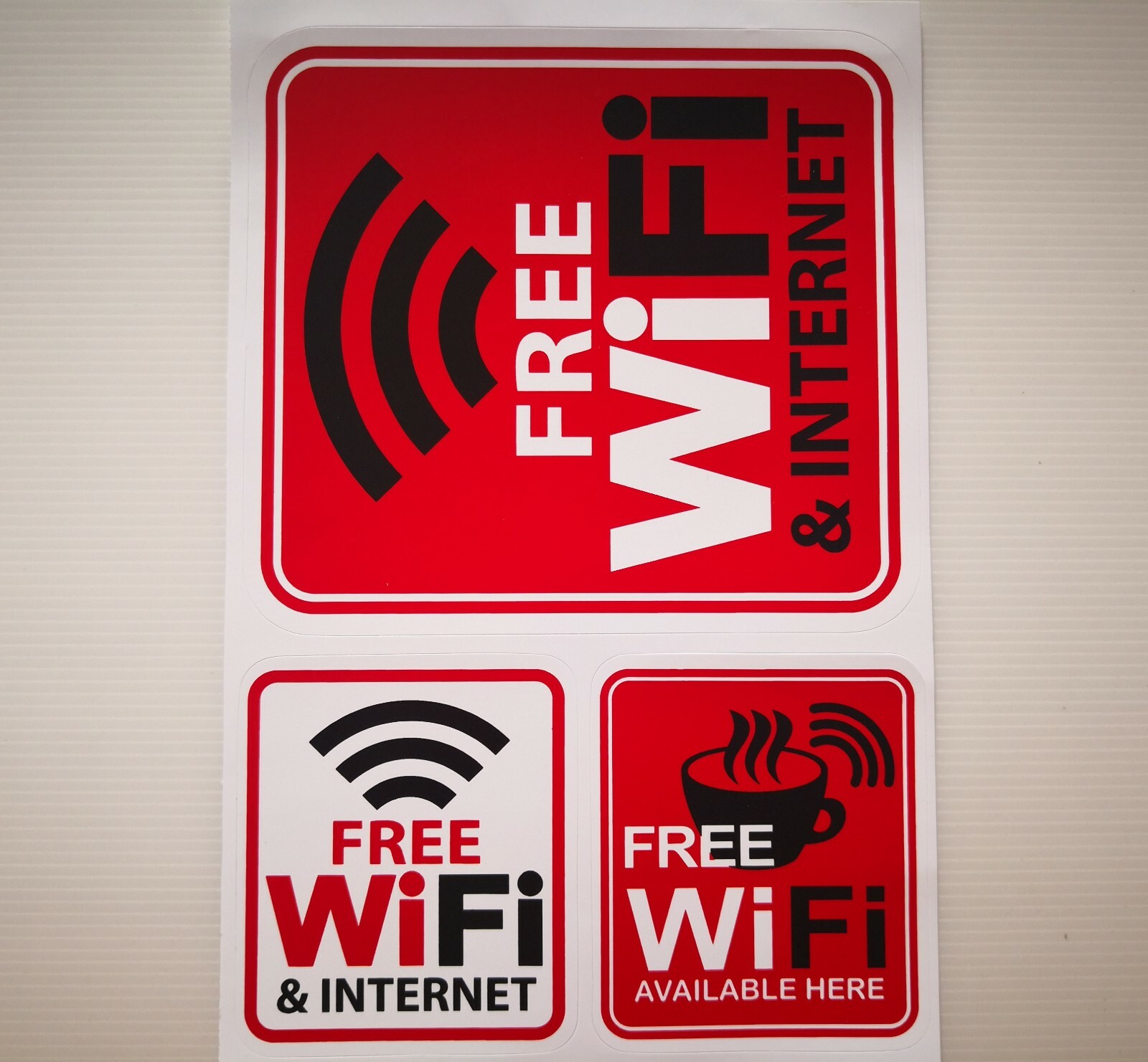 FREE WiFi Internet Wireless Coffee Cafe Bar Restaurant Decal Stickers Waterproof