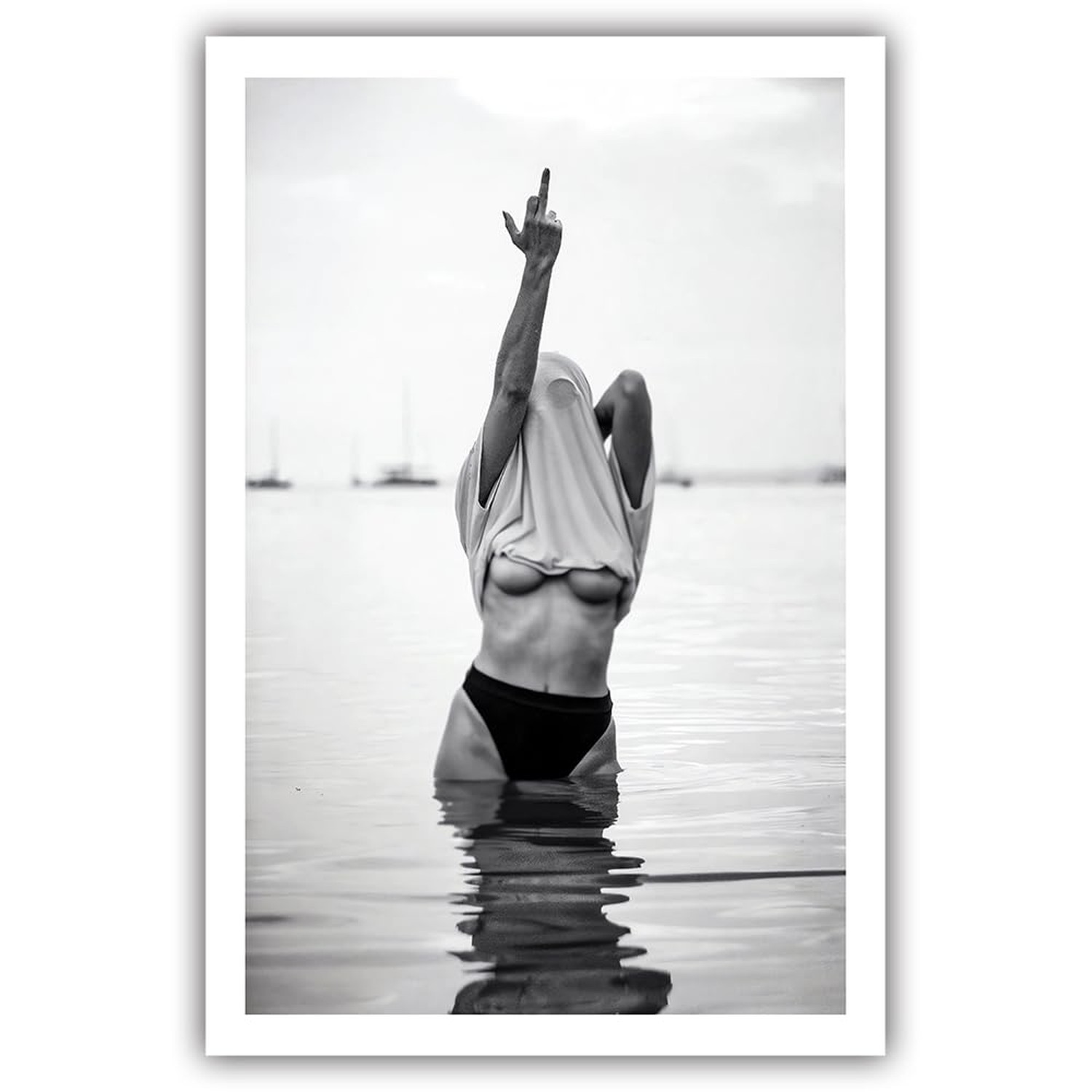 Acqooeakt Vintage Fashion Black and White Wall Art Feminist Women Poster Sexy…