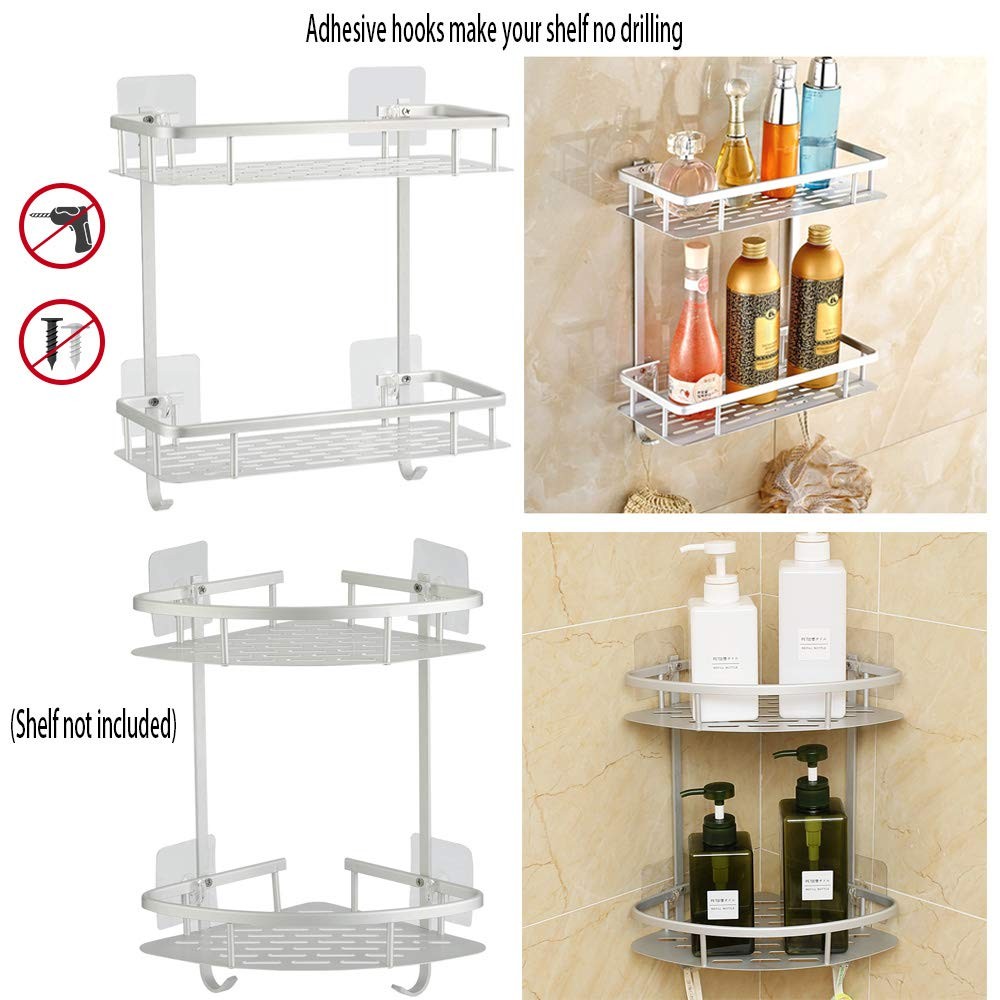 Hawsam 8PCS Clear Adhesive Sticky Wall Hooks,No Drilling Strong Waterproof St…
