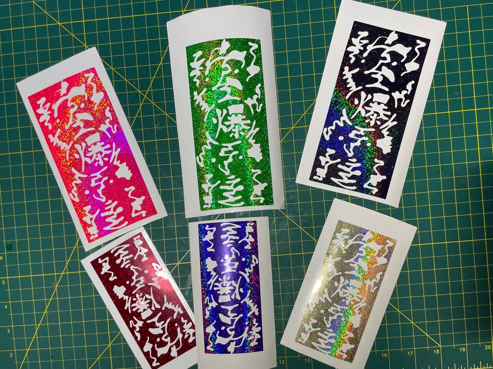 Reflective + Anime Explosive Tags Paperbomb Car Decal STYLE 2, 55+ colors