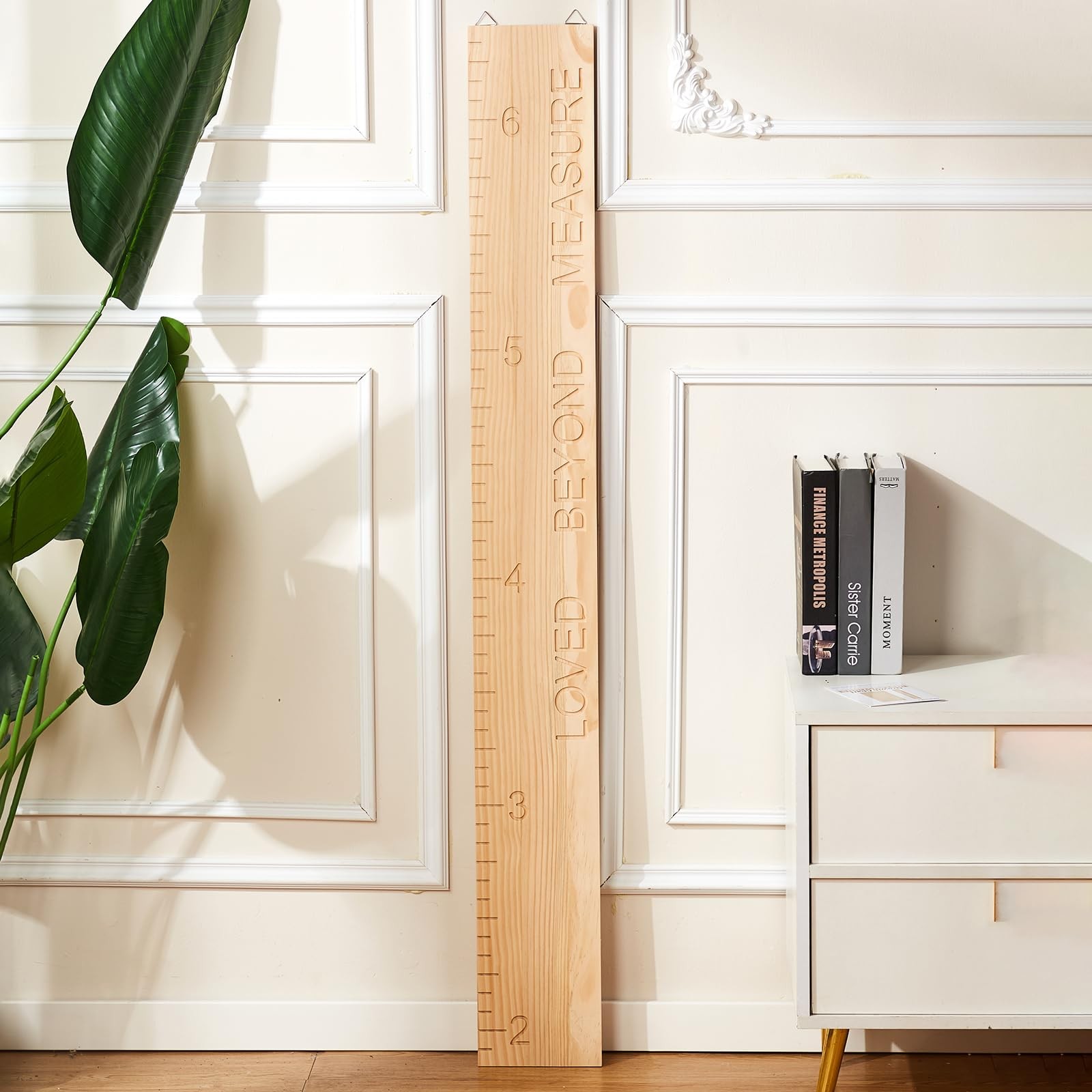 One-Piece Height Chart for Kids, Solid Wood Growth Wall 1