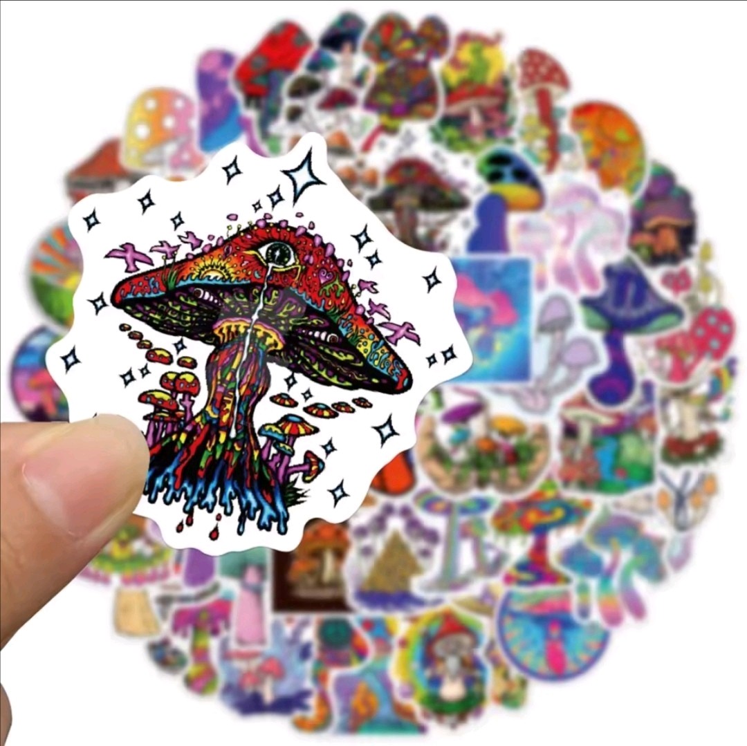 10 PCS Trippy Hippie Psych Groovy Retro Colorful Pot Stickers 2 BRAND NEW