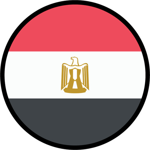Egypt Flag Circle Sticker Decal