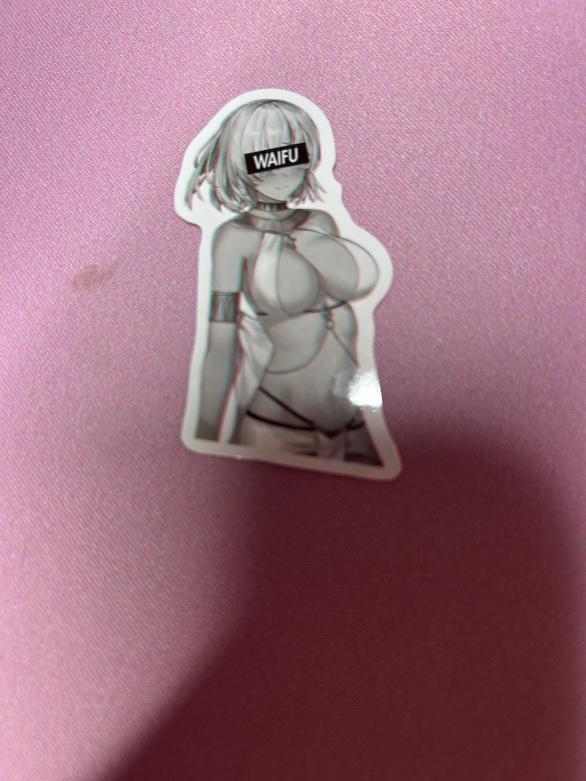 black and white waifu lewd fantasy girls stickers #12