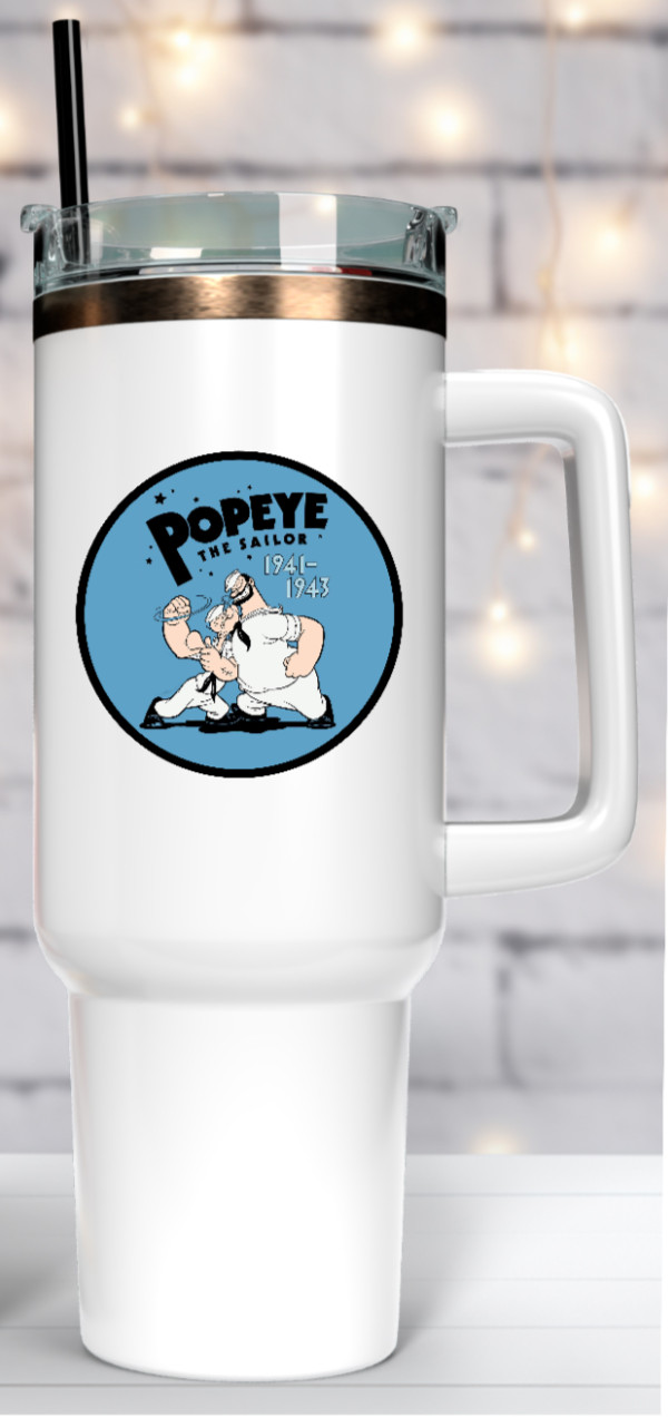 Cartoons – Popeye 1941 – 4" Vinyl Decal Car Trailer Laptop Cooler Truck Tumbler