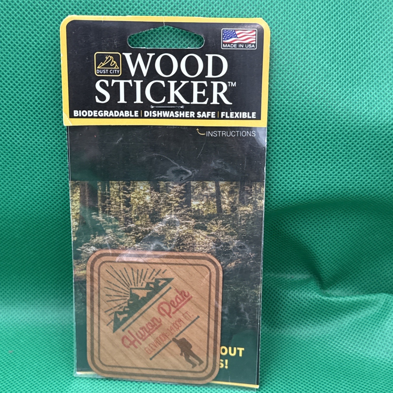 Dust City Wood Sticker "Huron Peak Cherry biodegradable, dishwasher safe