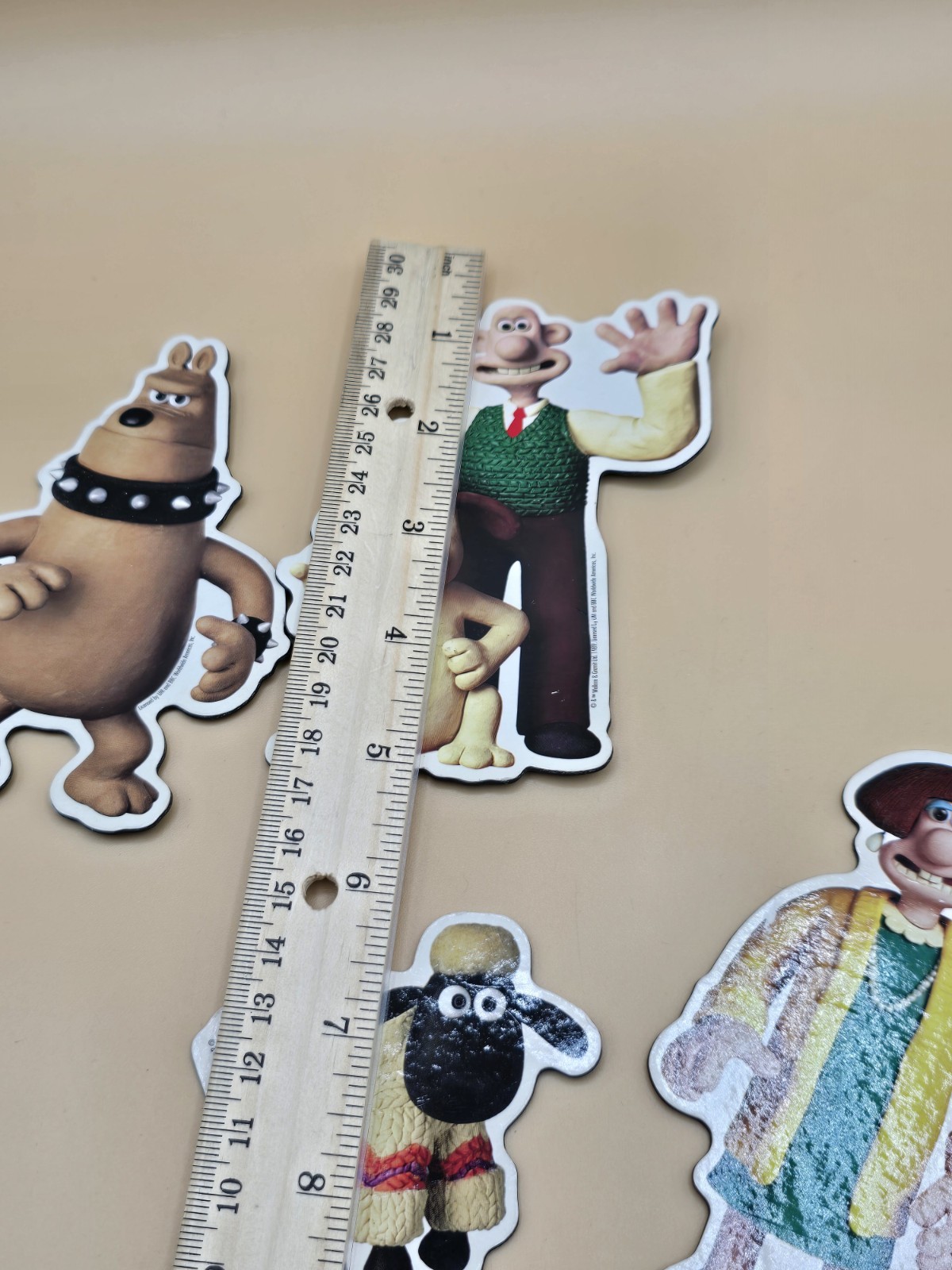 1989 Wallace And Gromit PVC Vinyl Magnetic Stickers