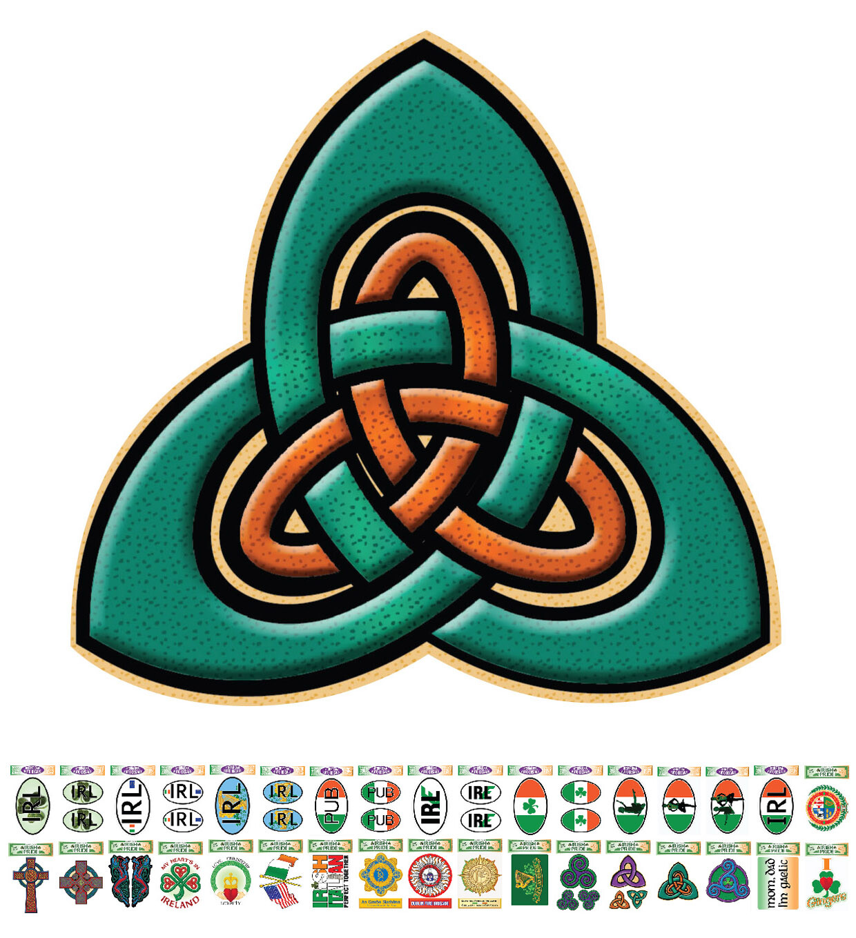 Double Trinity Knot Celtic Ireland Irish Decal Sticker