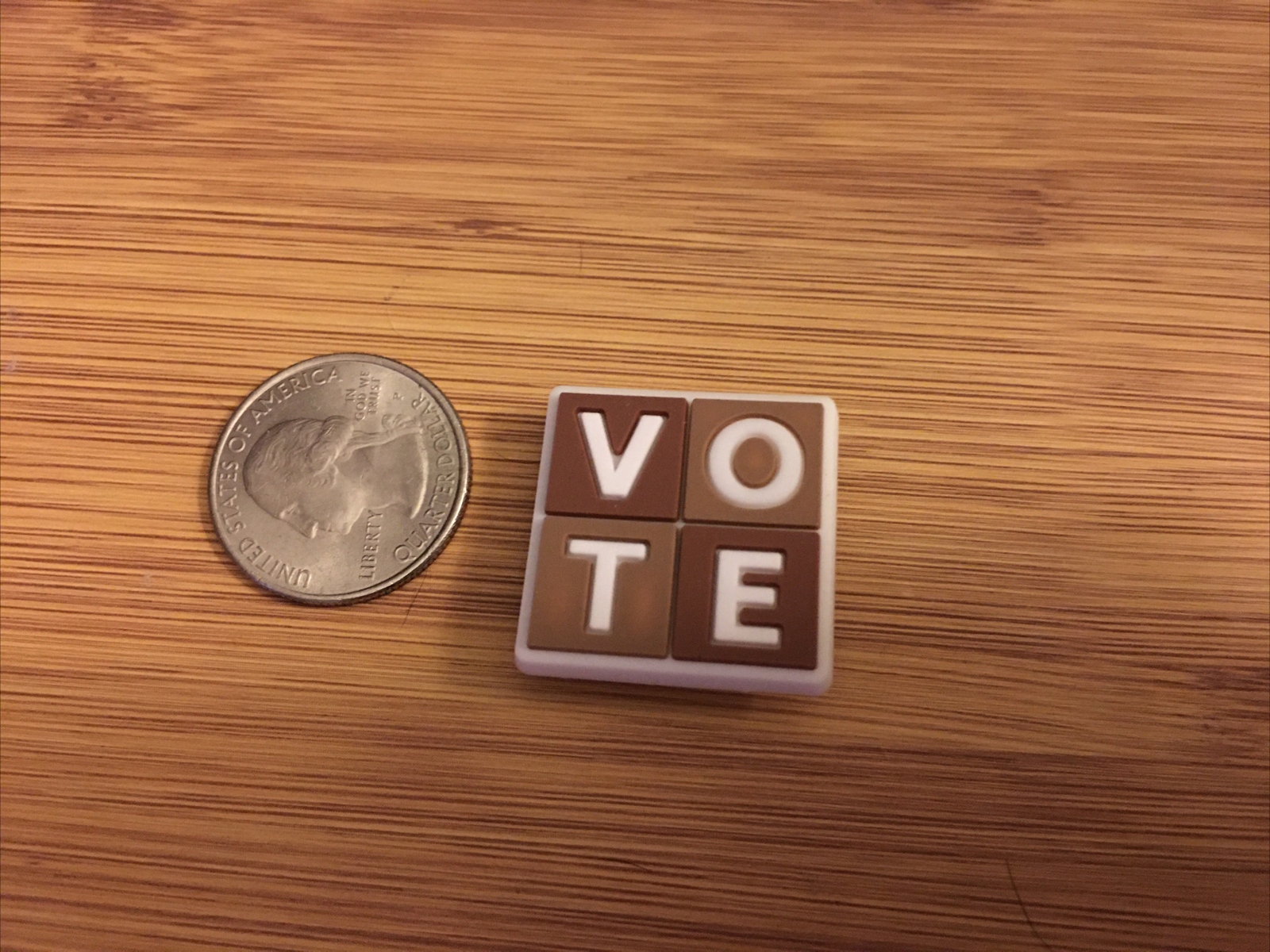 VOTE Square Block Scrabble Letter Shoes Charm Crocs~Stand Out Be Different