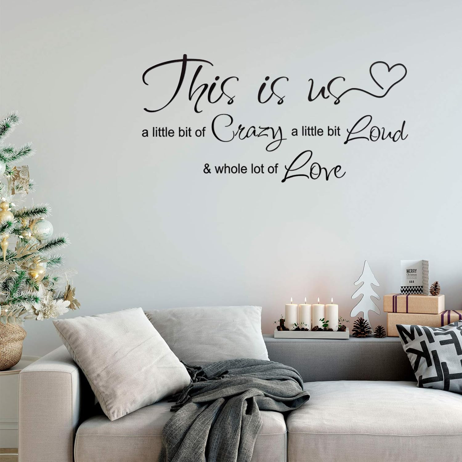 This Is Us Crazy Loud Love Wall Decal Vinyl Love Quote Wall Decal Inspirational
