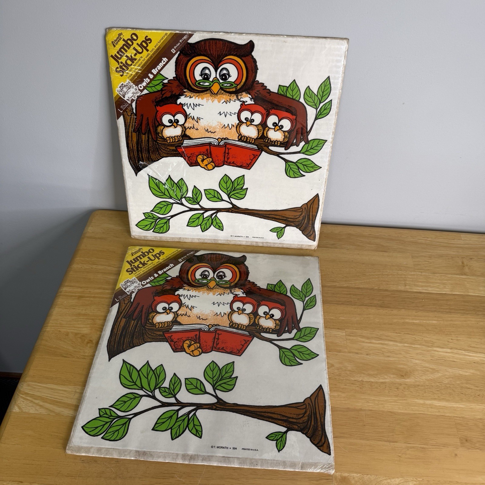 1980s Owls Priss Prints Room Decoration Wall Decals Vintage Retro Classroom Play