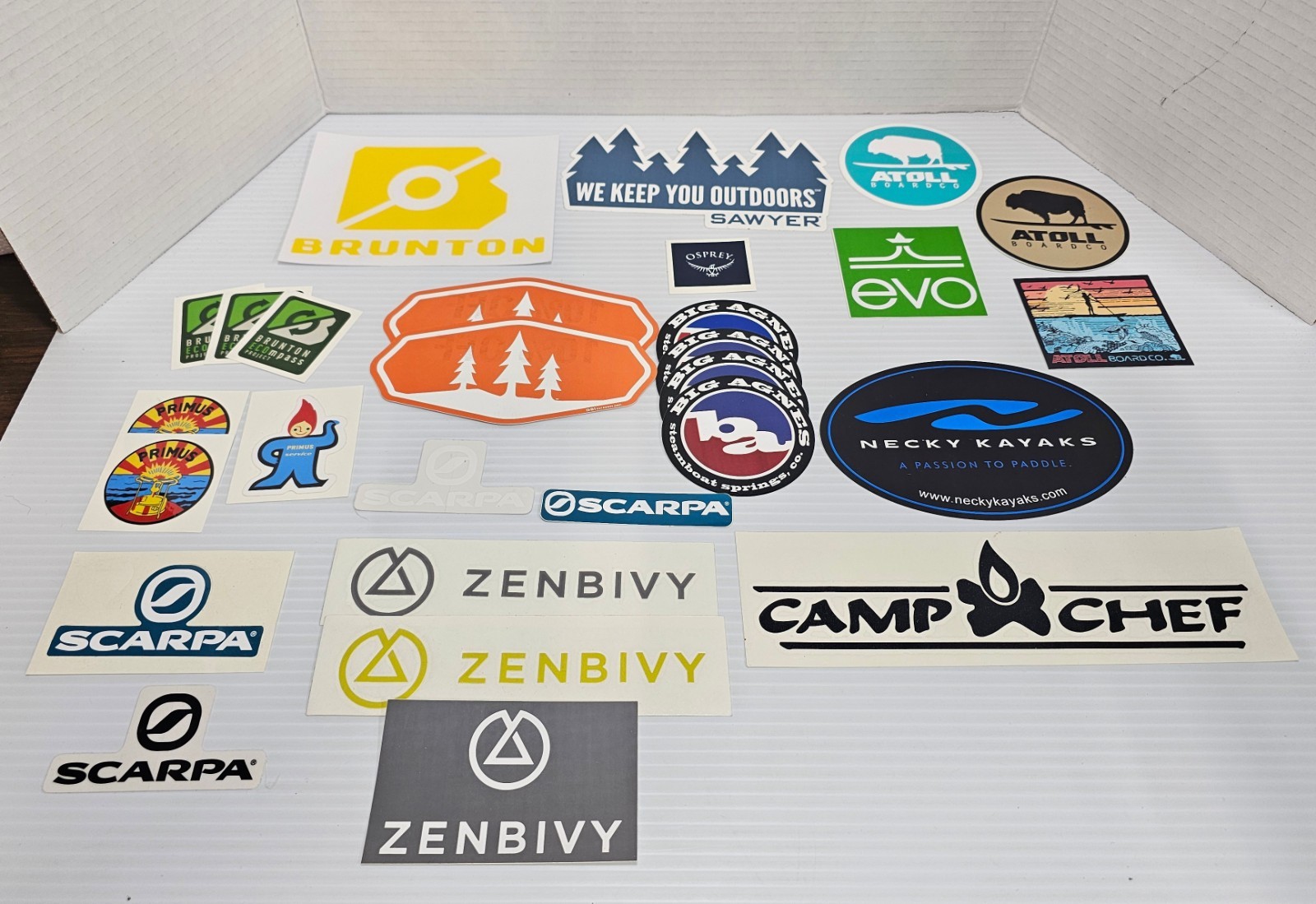 Outdoor Hiking & Camping Sticker & Decal Lot Primus Sawyer Zenbivy Lot Of 28