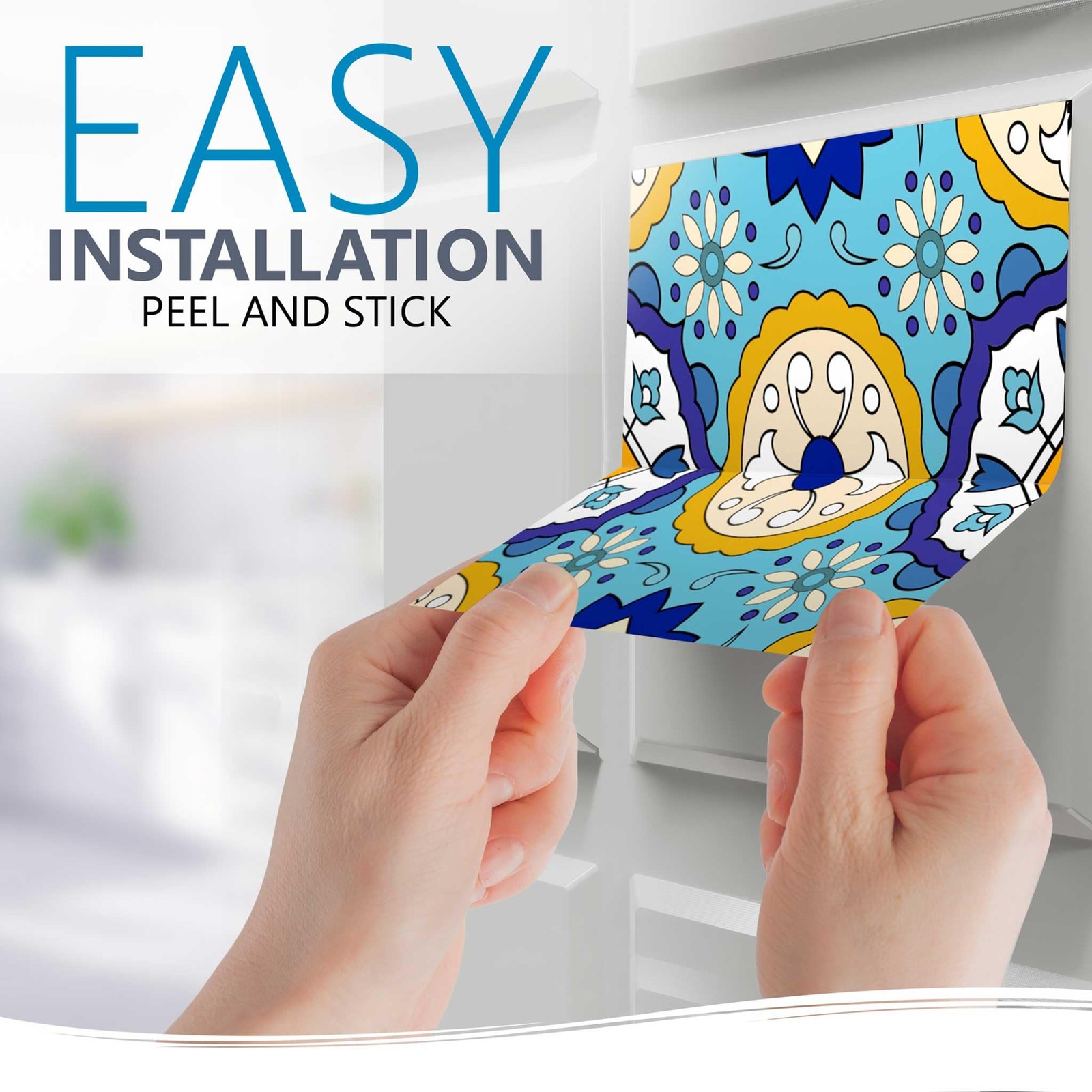 Backsplash Tile Stickers 24 PC Set Authentic Traditional Talavera Tiles Stick…