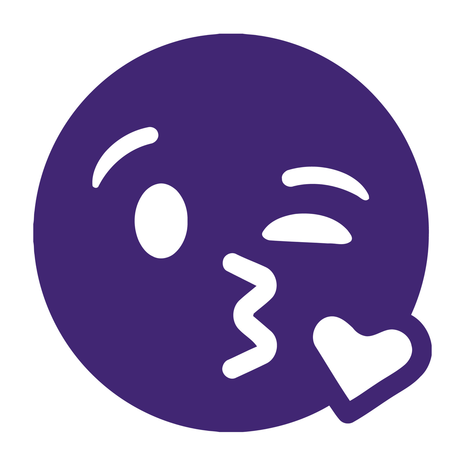 Blowing Kiss Emoji multicolor die cut decal 3×3 Made in USA 6+yr indoor/outdoor