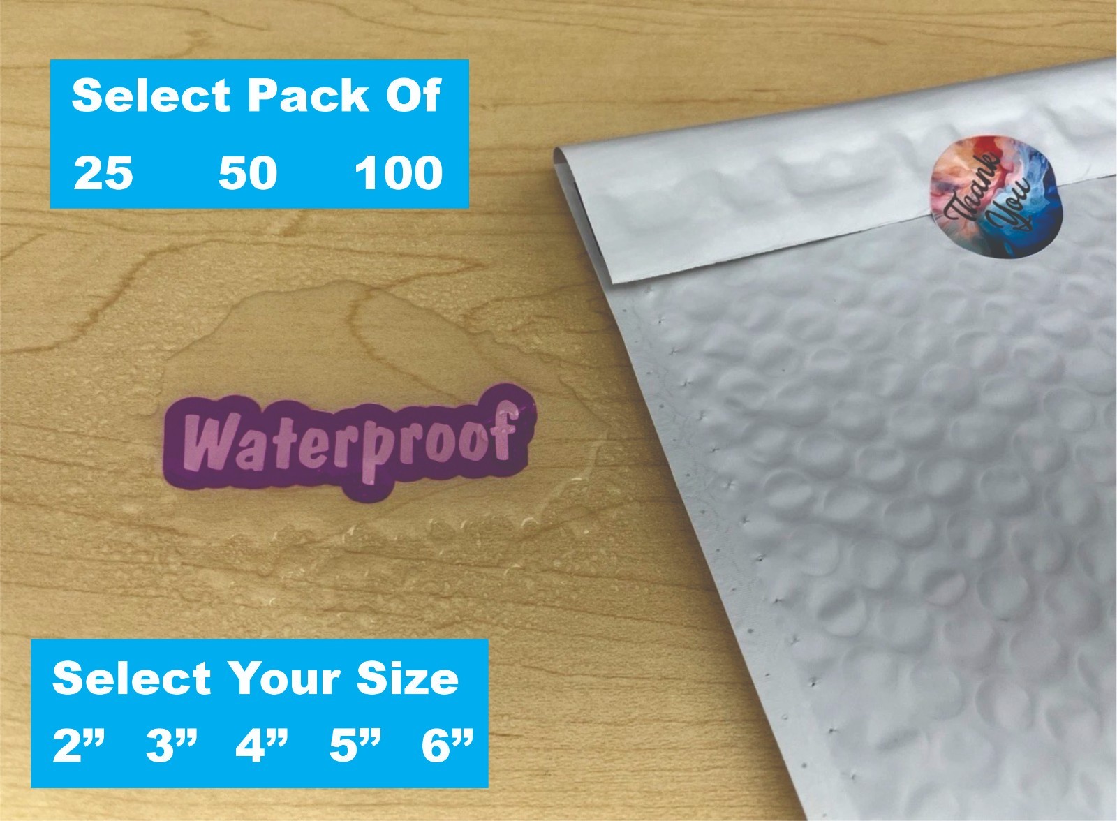Custom Die Cut Logo Stickers Waterproof Vinyl Decals Business Product Labels