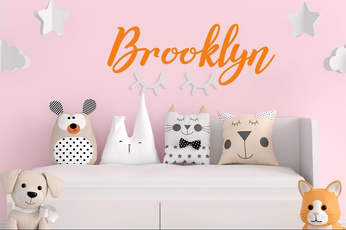 Custom Personalized Wall Sticker Decal 18”Hx21”W Pick Your Color Too