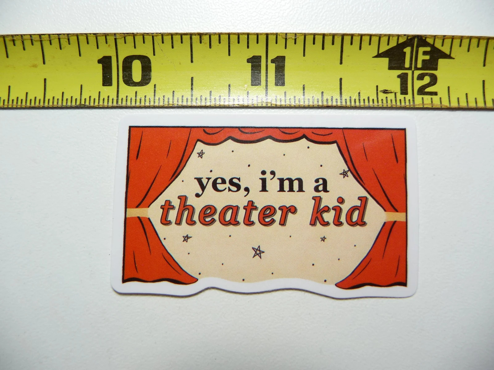 YES I'M A THEATER KID SMALL STICKER DECAL STAGE PLAY ACT ACTING FUNNY