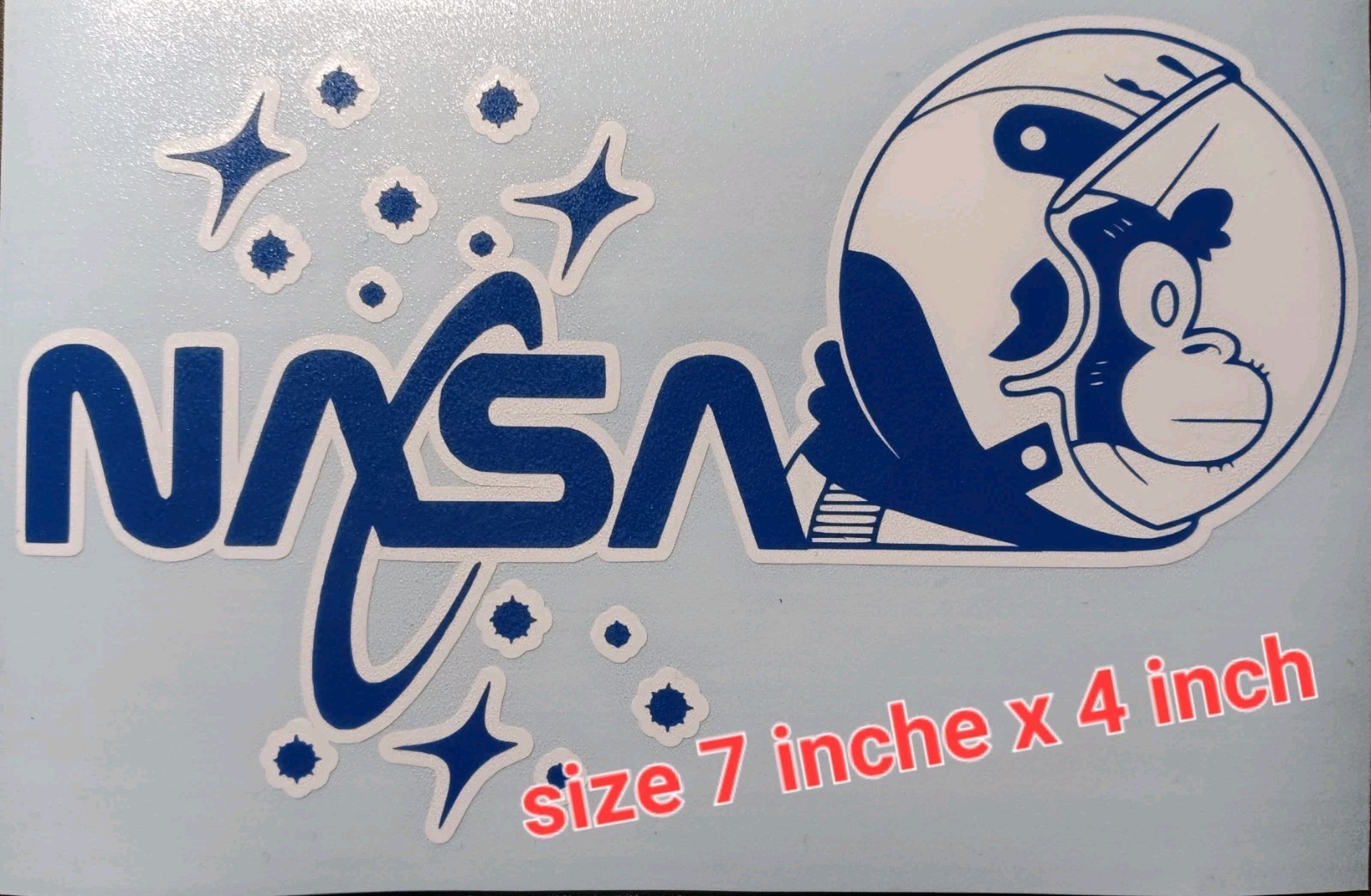NASA Chimpanzee Space Astronaut Vinyl Decal Sticker Size 7inch X 4inch New .