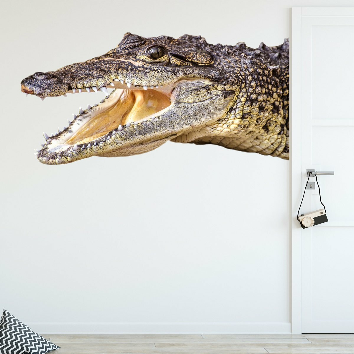 Alligator Head Peel and Stick Vinyl Wall Decal VWAQ – G501