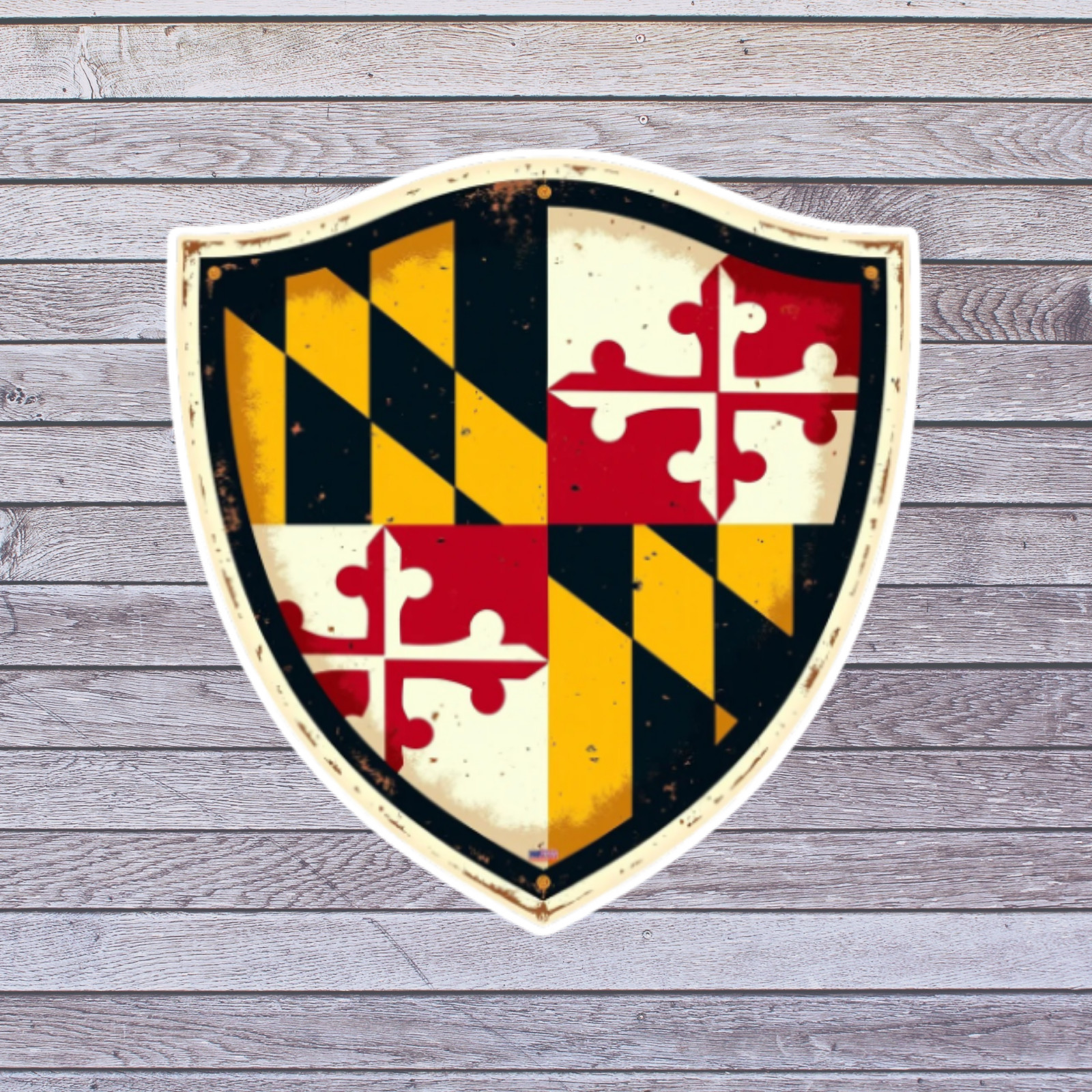 Maryland sticker vinyl decal maryland state flag shield crest