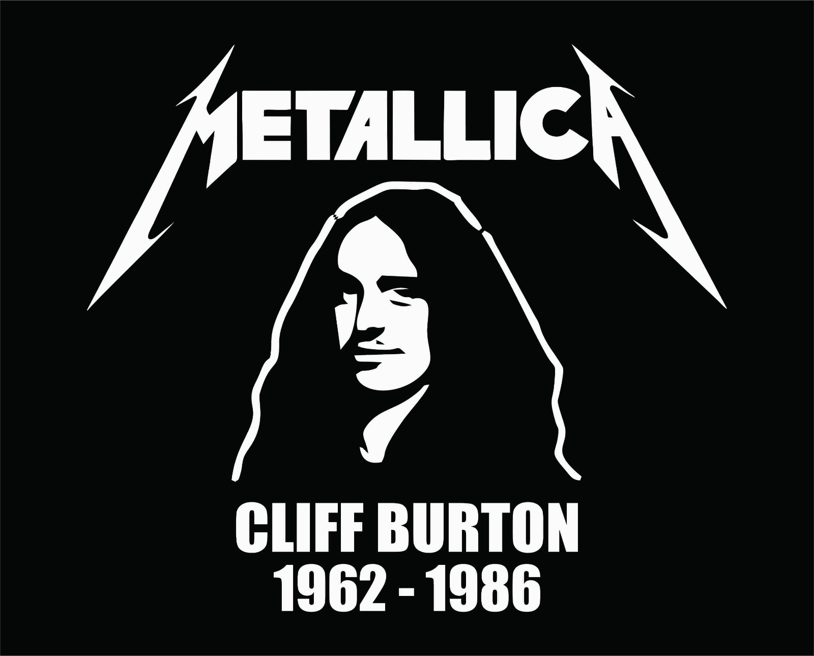 CLIFF BURTON Memorial Vinyl Decal Sticker METALLICA