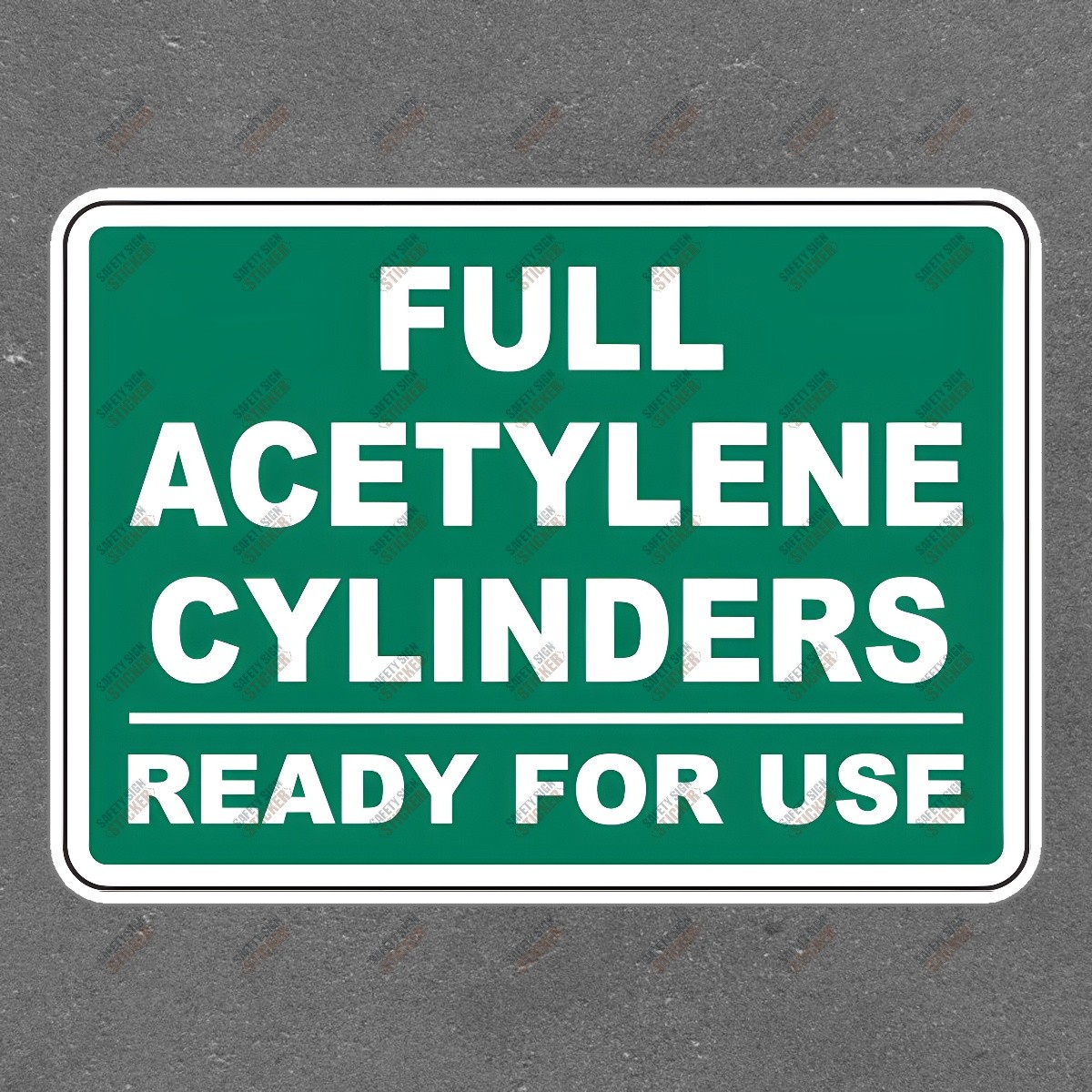 Full Acetylene Cylinders Safety Sign OSHA Compliant Warning Sticker #512195