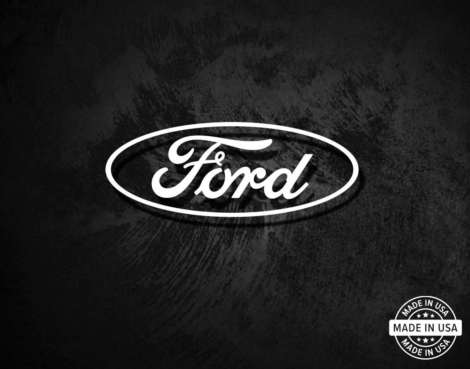 Ford Oval Decal, Vinyl Die Cut Window Sticker, 100% Made In USA