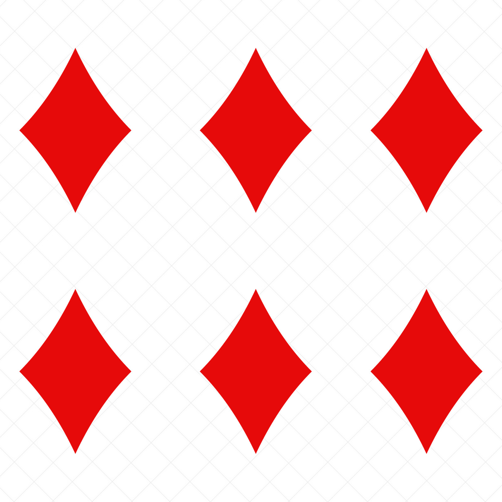 Set of 6 – Diamond Card Shape Vinyl Decals | Diamond Card Shape Stickers