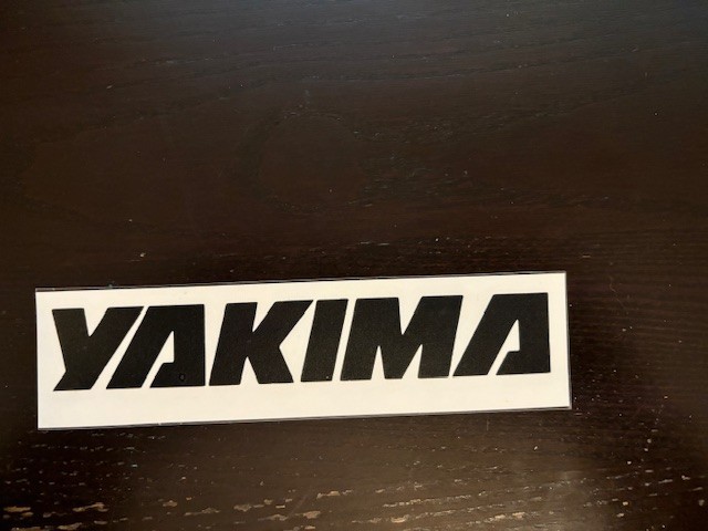 Yakima Decal Sticker Black Roof Rack Load Bar Bike Fairing Tower