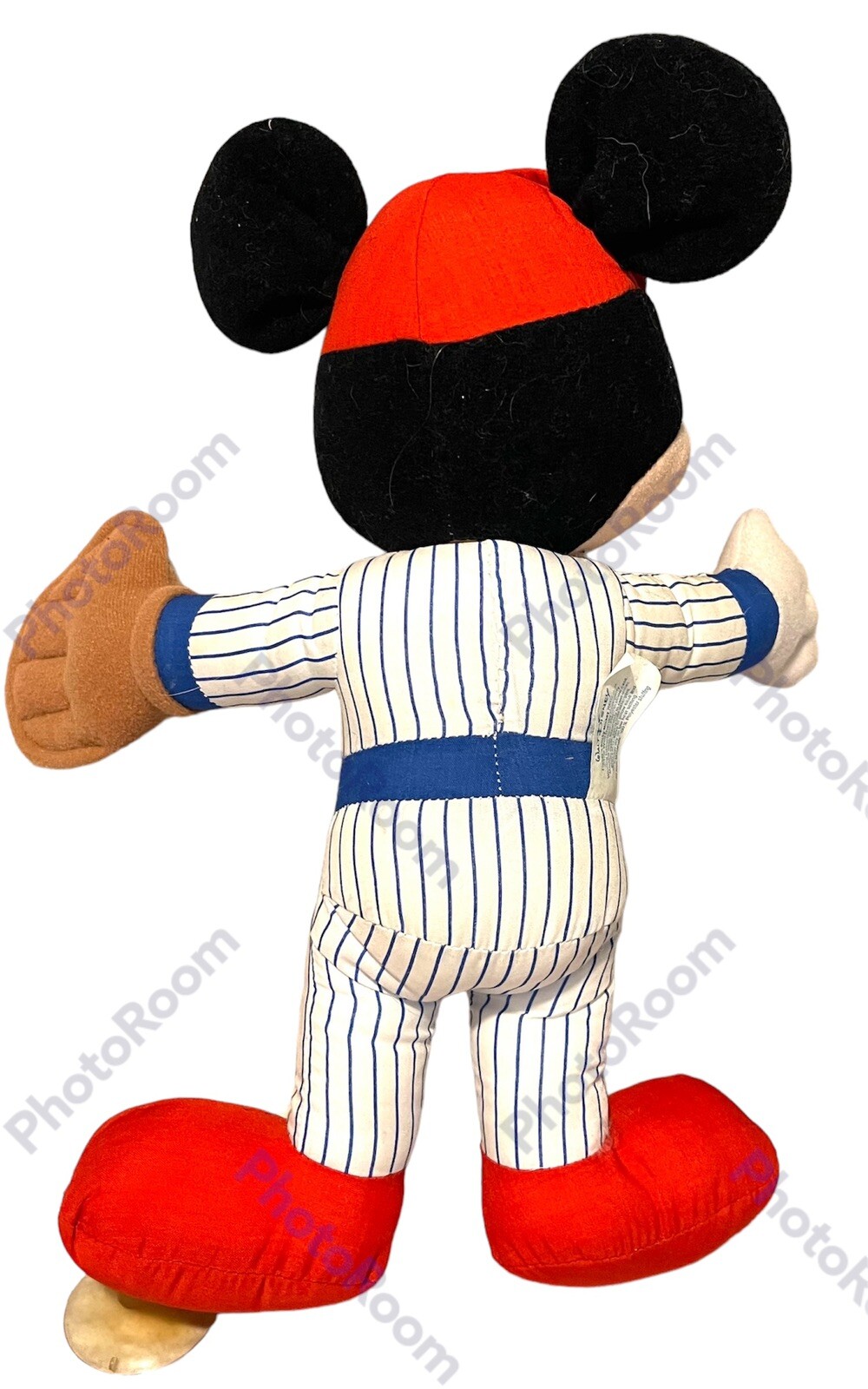 *Vintage 1988 PLAYSKOOL Mickey Mouse Plush Suction Cup Doll Baseball Clothing