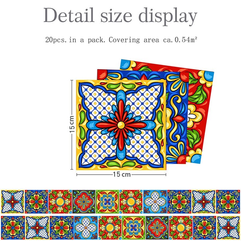 20 X Mexican Peel & for TILE er Mosaic Backsplash Decor