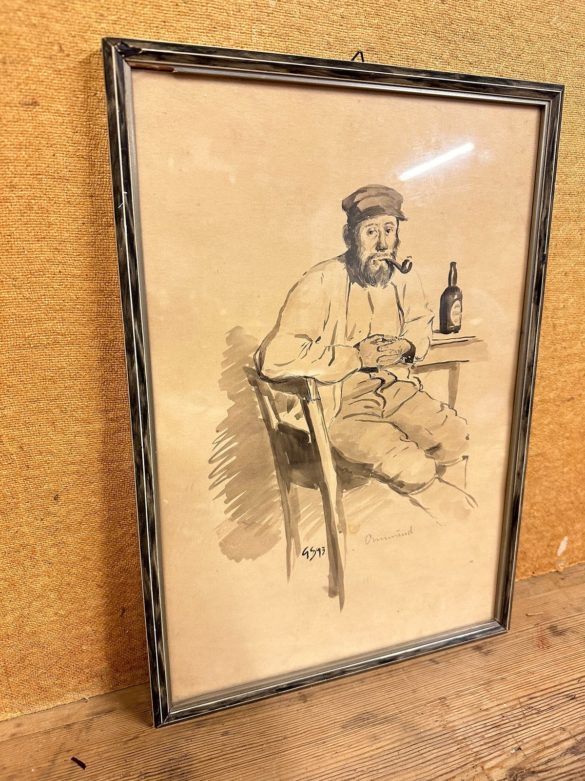 Collectible Original Marker Drawing from 1993 – Signed GS – Unique Artwork