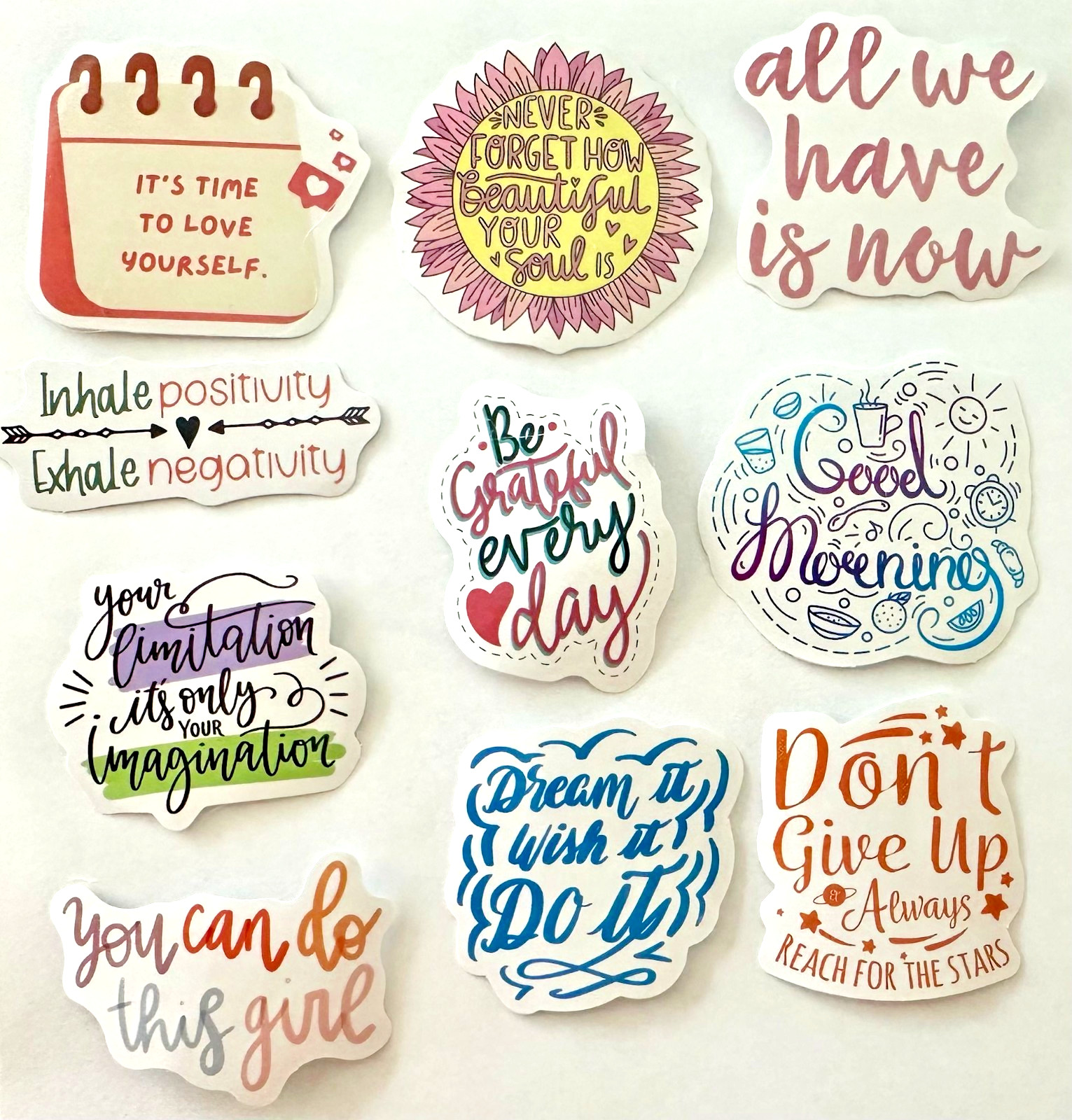 25 Inspirational Motivational Mental Health Cute Saying Stickers Laptop Mix Lot