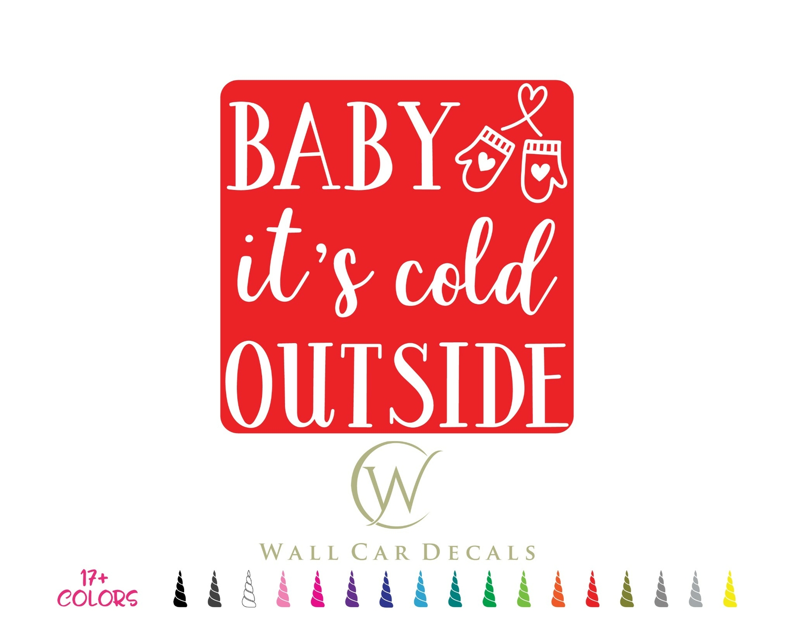 Baby Its Cold Outside Glass Block Decal DIY Christmas Crafts Sticker Holiday Joy
