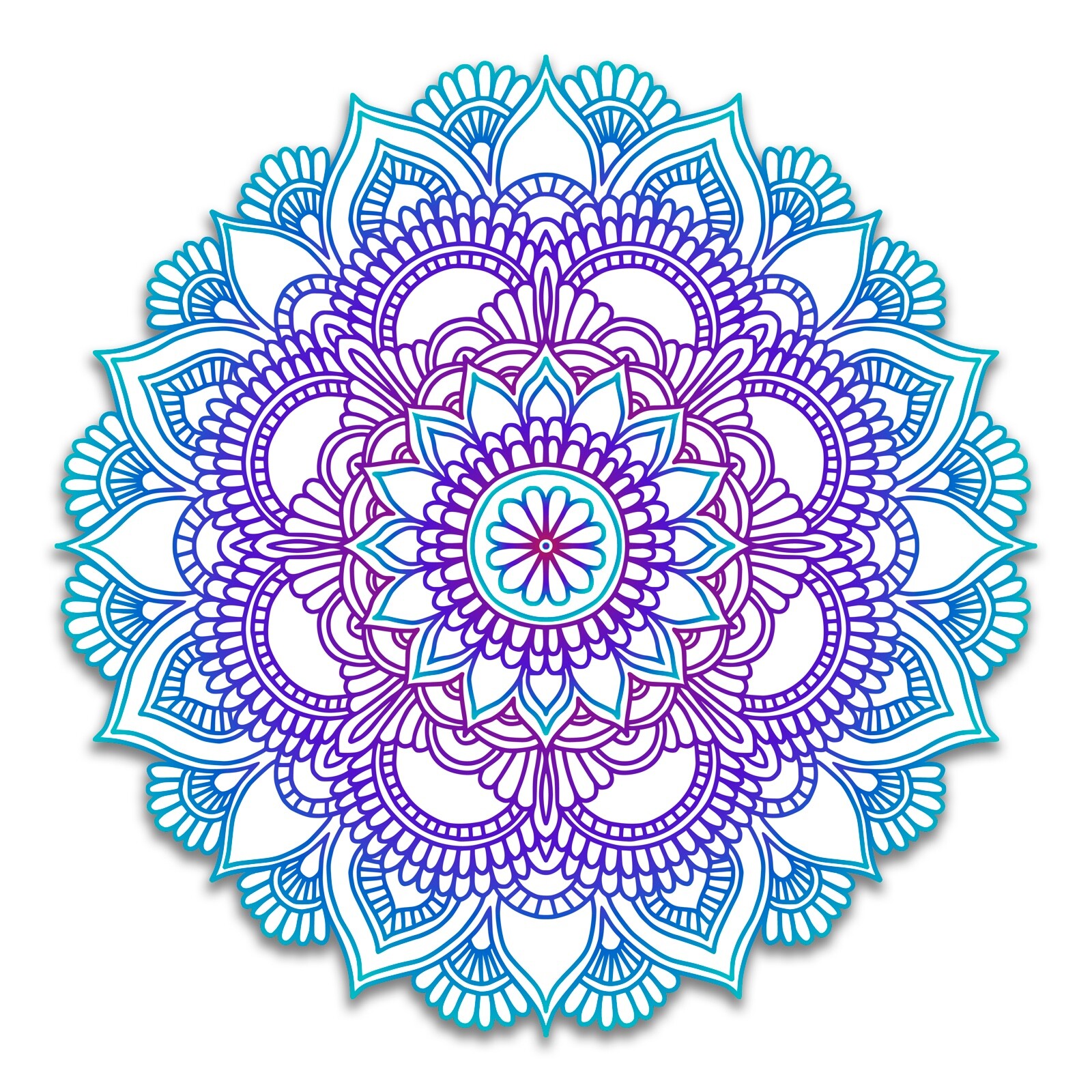 Vibrant Colorful Pattern Mandala Vinyl Sticker Car Sticker Decal Laptop Buddhist