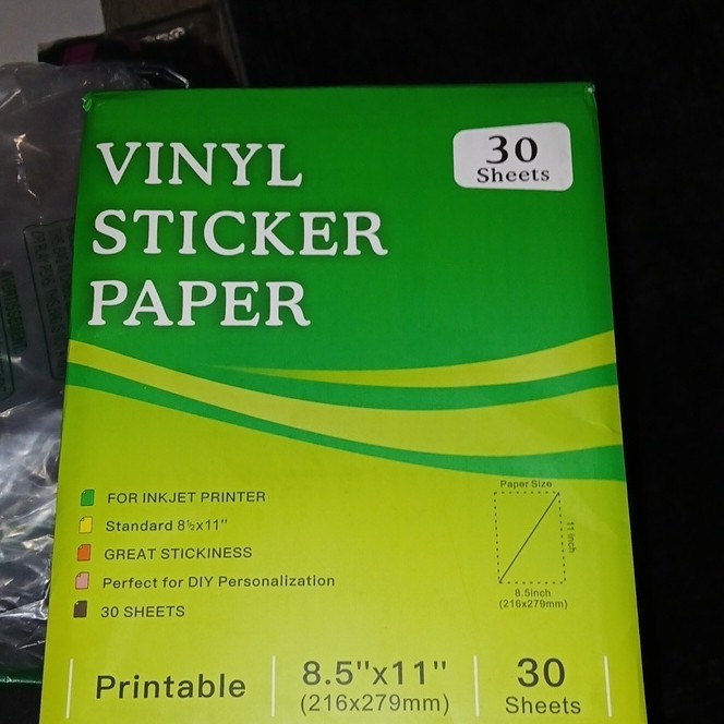 Printable Vinyl Sticker Paper 8.5×11 Inch 30 Sheets DIY Personalization