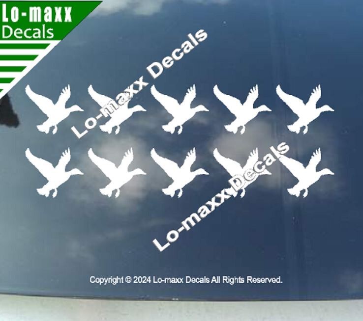 Duck Hunter Kill Markings Hunting Car Truck SUV Premium Quality Vinyl Decal