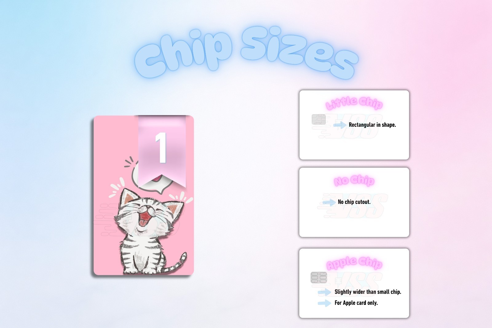 3‑Pack Cute Cat Card Skins – Vinyl Credit & Debit Card Covers | Great Gifts