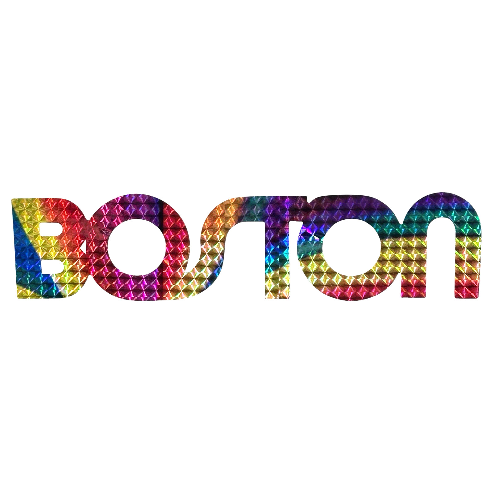 Vintage BOSTON Rainbow Prism Sticker Classic Rock Band Red Sox Celtics Bruins MA