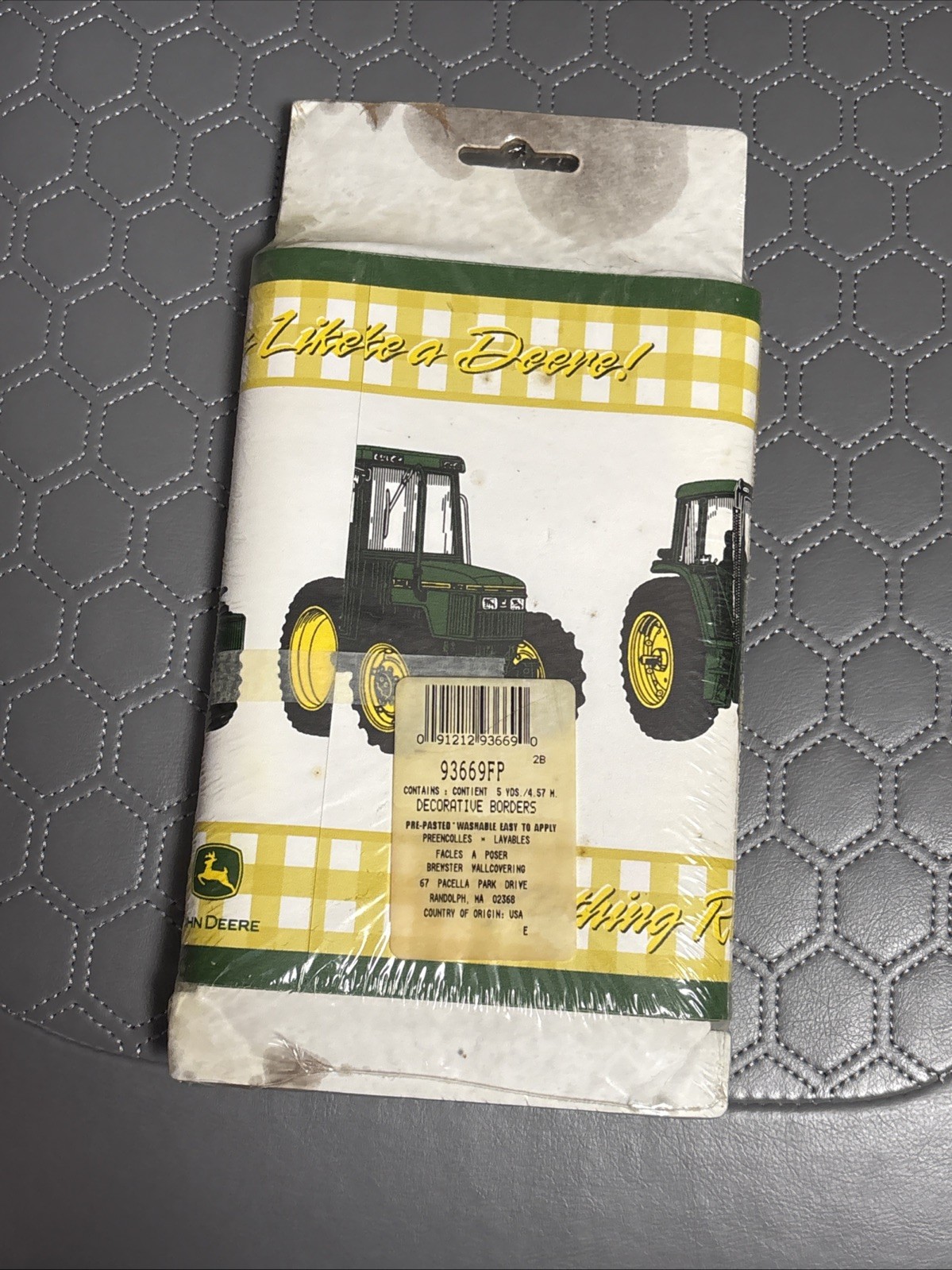 John Deere wall paper prepasted border 5yds TRACTOR vinyl wallpaper decor RARE!