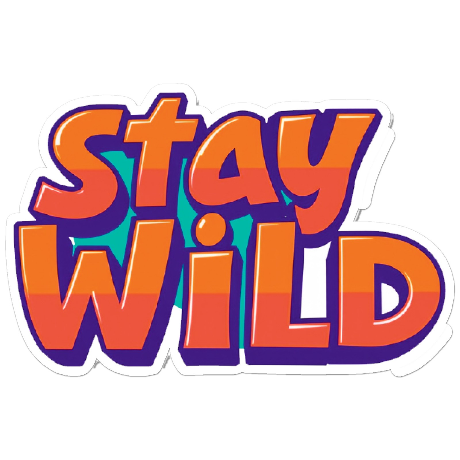 Vintage 1970 Stay Wild – Vinyl Decal Sticker – Car Window Laptop – ebn20001