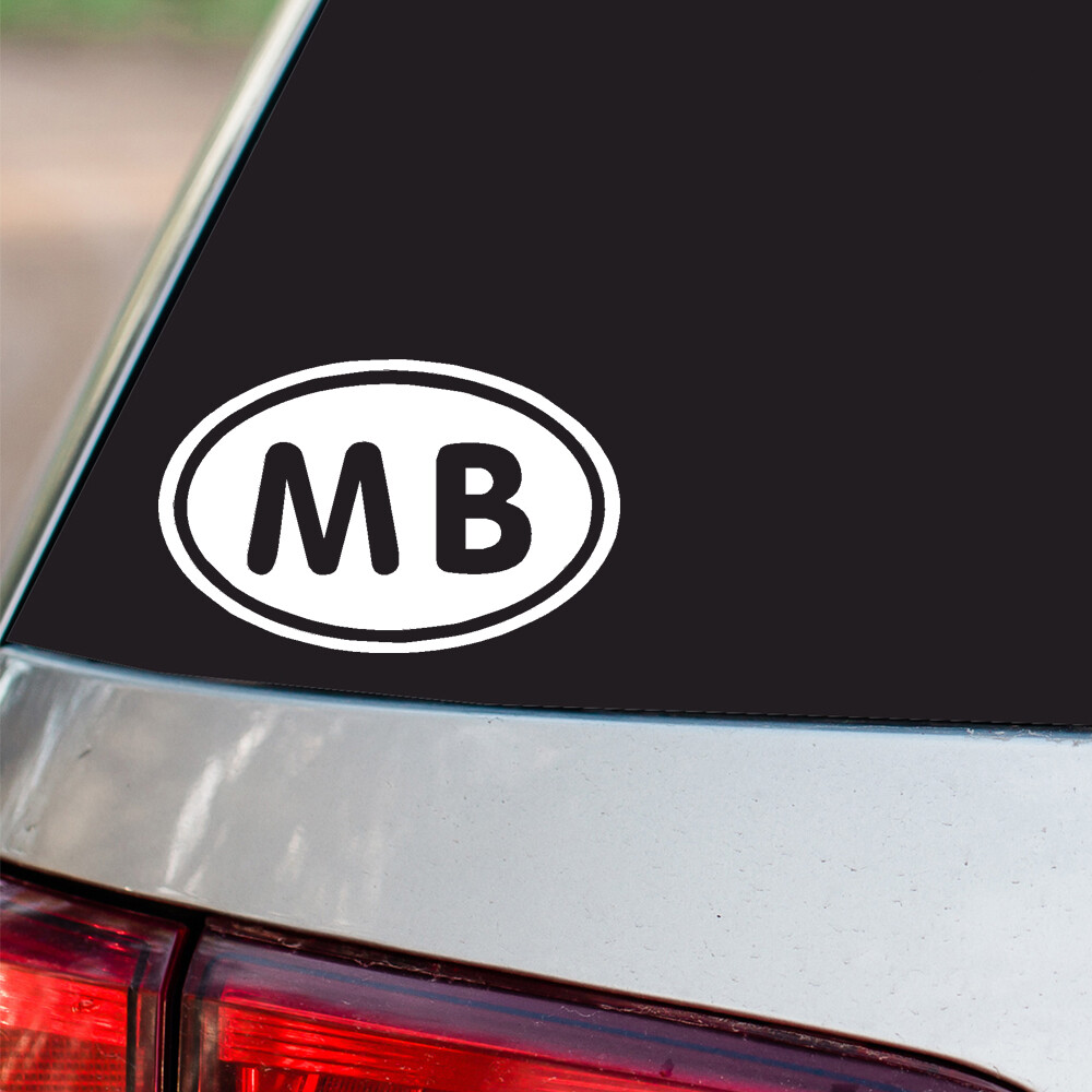 MB Sticker Myrtle Beach Ocean Sand Sticker all chrome and regular vinyl colors