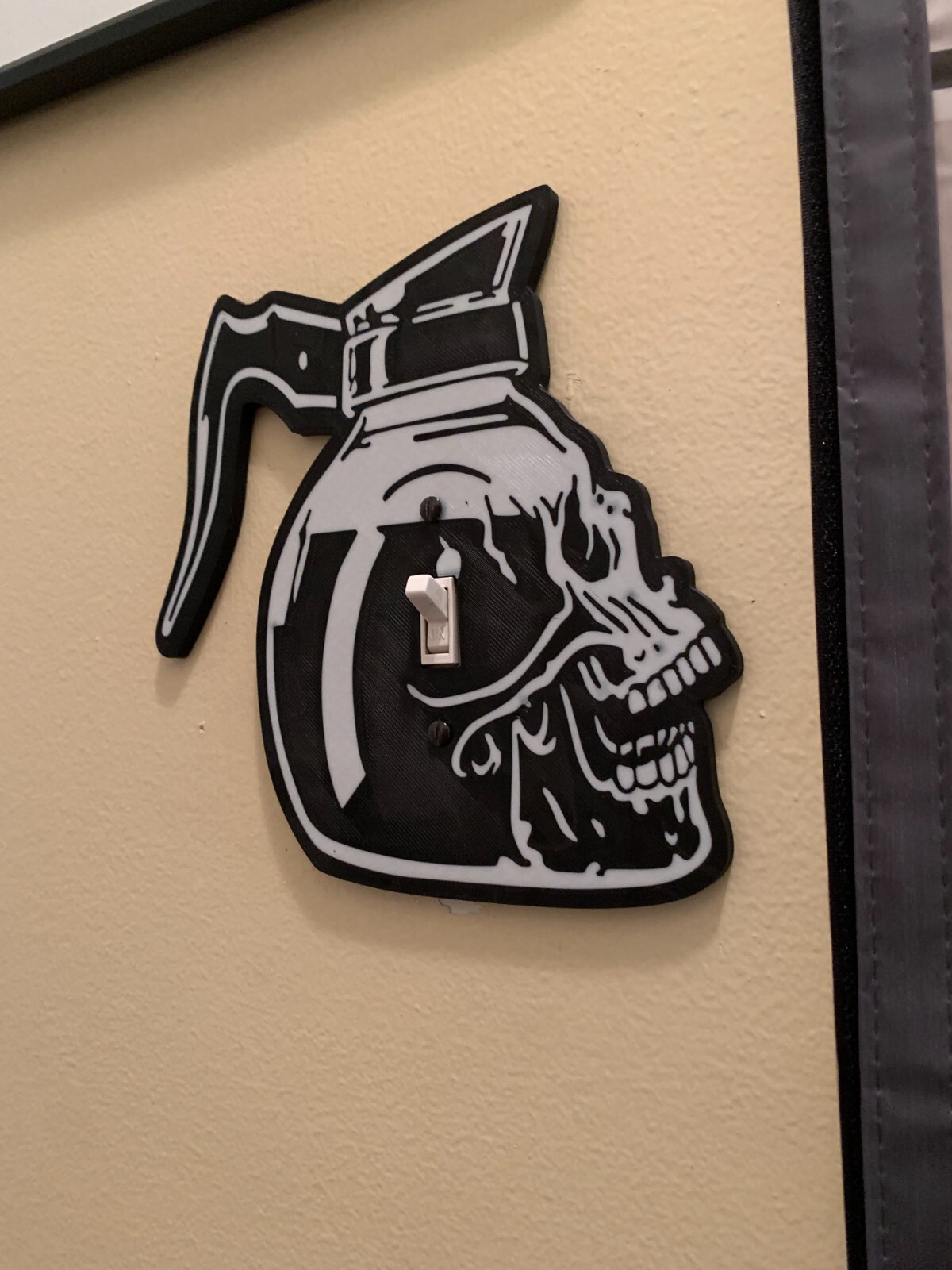Skull Coffee Pot Light Switch Cover